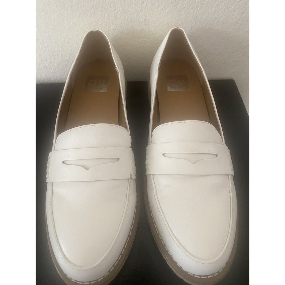 DV Dolce Vita Womens Catalina Slip On Penny Loafer Shoe White Ivory 10